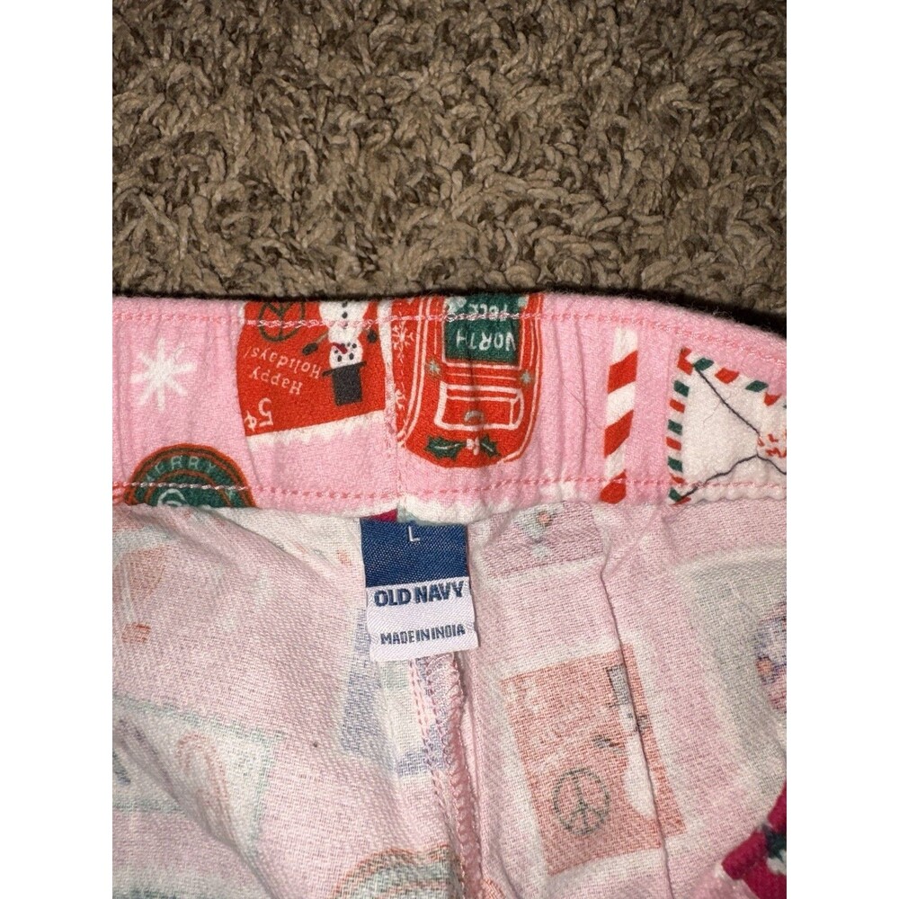 Old Navy Pink Pajama Pants Womens Size Large Polar Bear Design